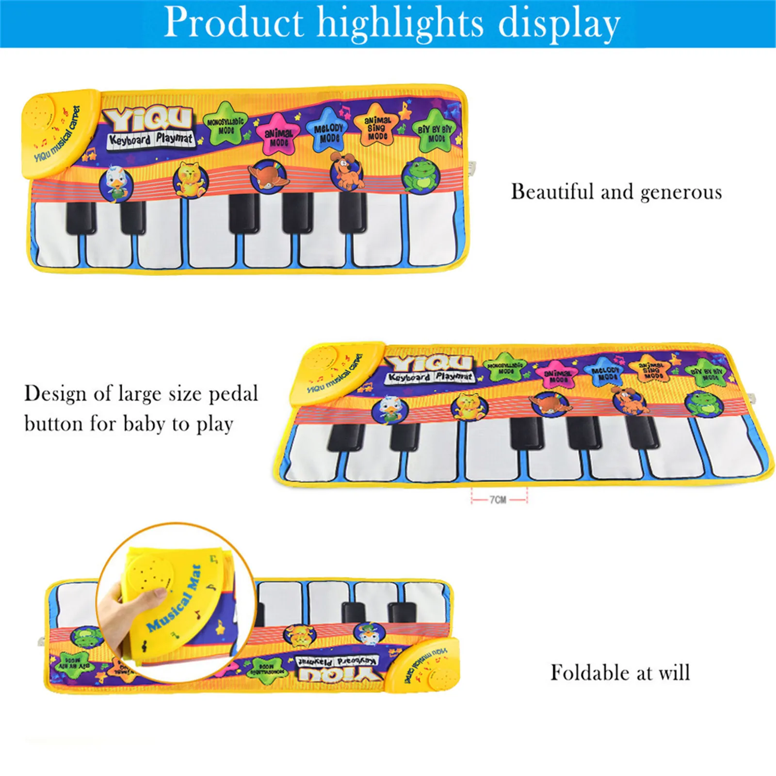 

Multi-Function Music Blanket Children's Musical Game Carpet Crawling Mat Nursery Climbing Pad Kids Rug Activitys Games Toys