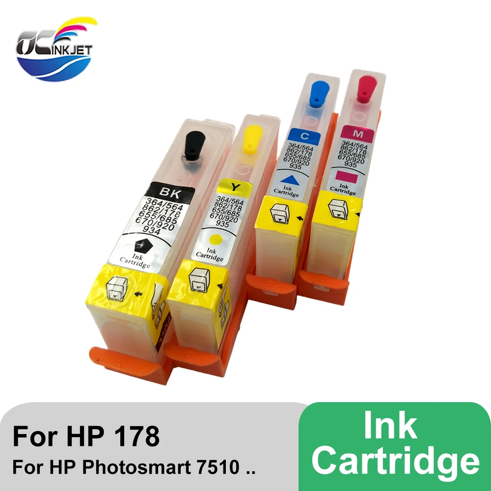 Набор для HP 178 пустой пополняемый сменный картридж 178XL совместимый с Photosmart 7510 B110A