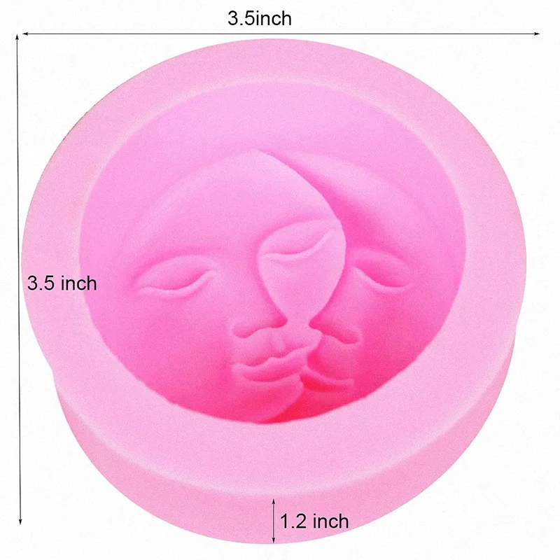 Sun and Moon Face Soap Mold Silicone Molds for Handmade Making Bath Bomb Lotion Bar | Дом и сад