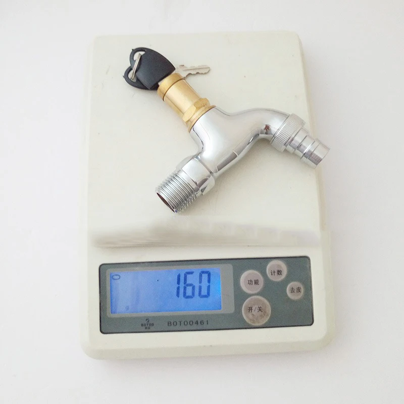 Copper Valve Core Bibcocks Outdoor Water Tap With Lock Basin Washing Machine Garden Stainless Steel Safety Faucet Hardware | Обустройство