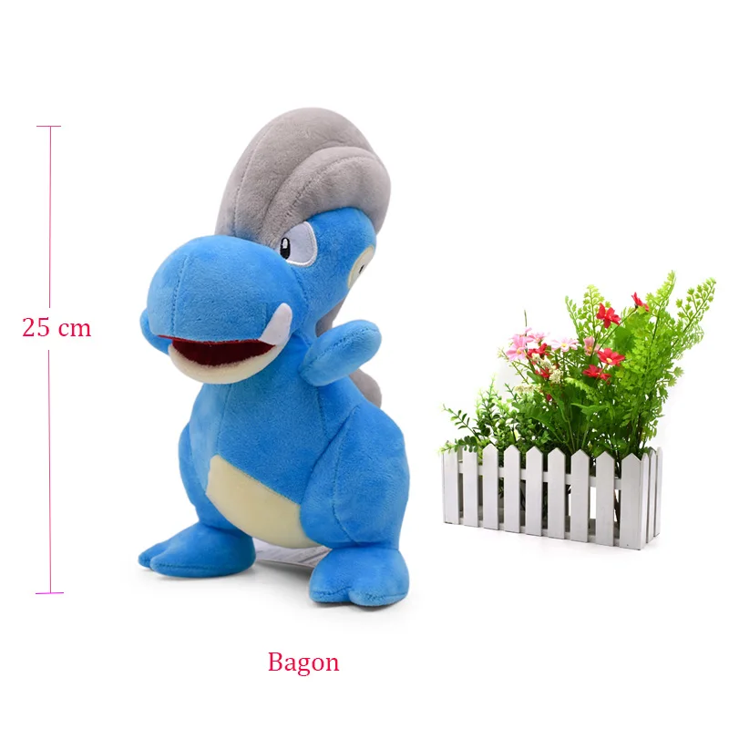 Bagon Аниме Кукла Пикачу тортерра Snorlax Zeraora Rayquaza Charizard Bagon Lucario мультфильм чучела Peluche плюшевые игрушки Рождественский подарок - Цвет: Bagon