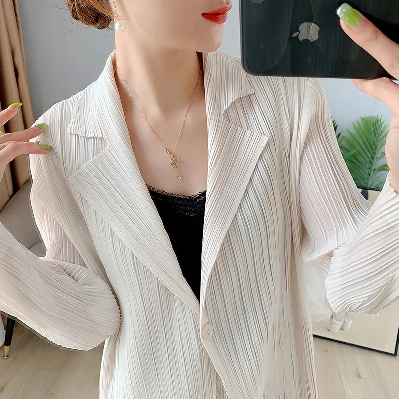 Changpleat новые женские деловые костюмы осень 2021 miяка плиссированные модные с