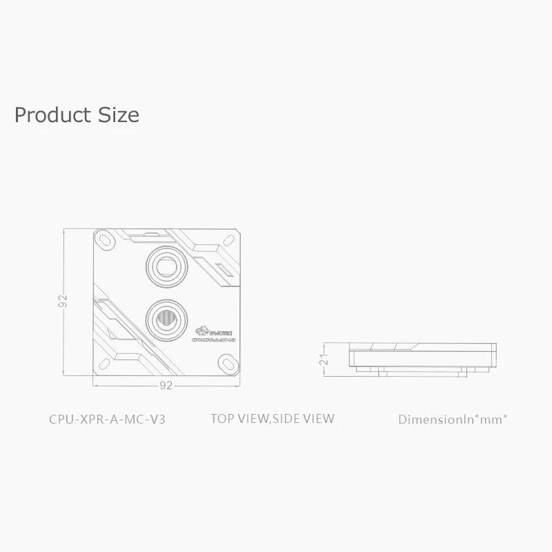 Bykski CPU Water Block For Intel LGA 1700 1200 115X X99 X299 I7 I9 Processor Cooler 5v 3pin 12v 4pin Black CPU-XPR-A-MC-V3 |