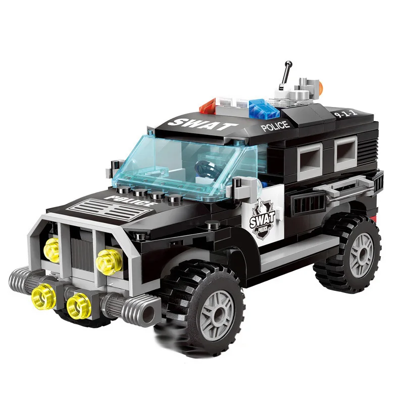 Enlighten Building Block City Cars POLICE SWAT CAR 190 шт Обучающие Кирпичи Игрушка мальчик подарок без