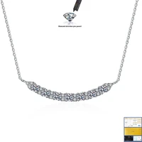 925 silver 0 7ct green moissanite vvs1 engagement elegant wedding pendant necklace for women gift