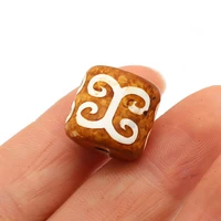 5pcs energy natural stone pendant cylindrical tianzhu beads for jewelry making diy necklace bracelet yoga dzi gift accessory
