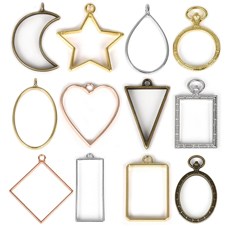 5 шт. геометрические полые открытые ободки прессованный цветок УФ изделия из