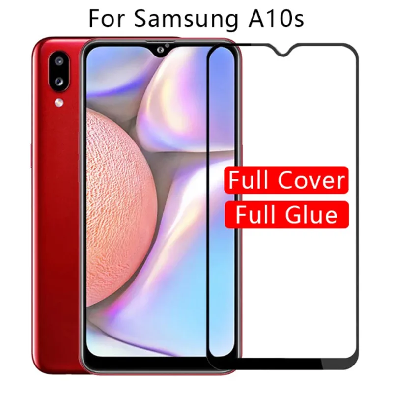 

9D Full Cover Tempered Glass for Samsung A10s A107F/DS Galaxy A 10s Safety Screen Protector Glass on Samsung a10 s Film