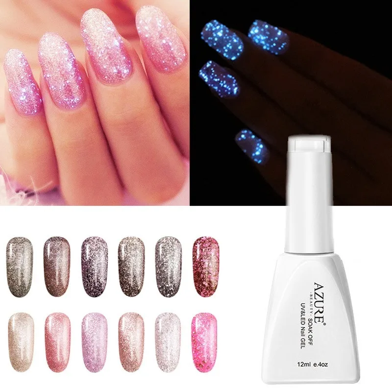 12ml Galaxy Nail Gel Polish Semi Permanent Neon Shimmer Shining UV Gel Polish Varnish Shiny Glitter Led Nail Enamel Gel