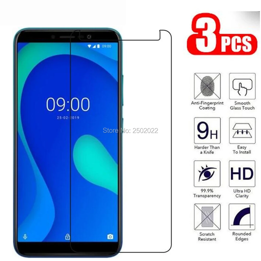 

3 шт. стеклянная крышка для Wiko y80 закаленное стекло 9H Премиальный мобильный телефон протектор экрана для Wiko Y80 Y 80 чехол стекло протектор