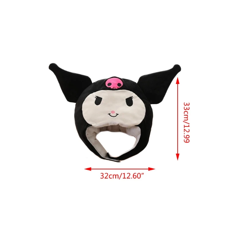

Flannelette as Stage Property Devil Hat Stuffed with PP Cotton Cute Cartoon Hat in Winter Girls Boys Unisex 50LD