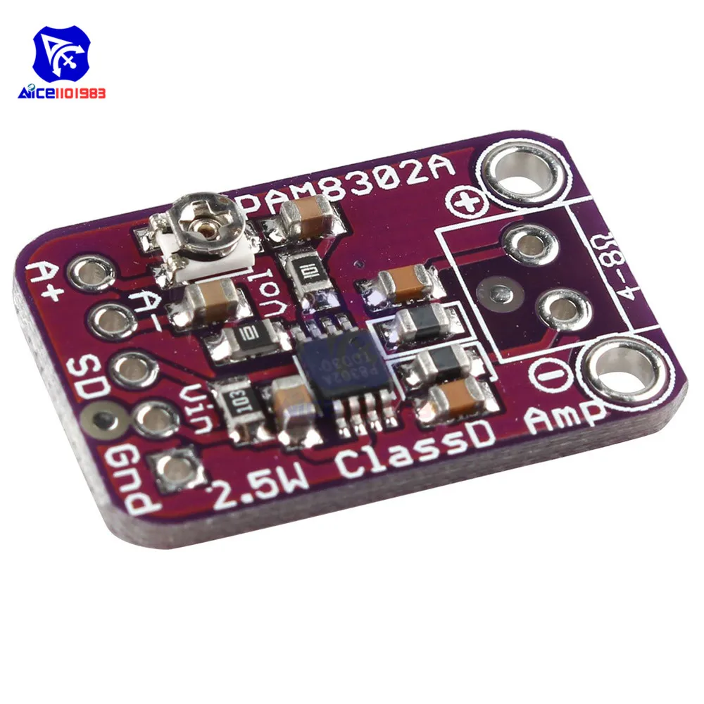 CJMCU8302 PAM8302A 2,5 Вт одноканальный моно Класс D Amp аудио стерео усилитель модуль макетная плата с Pin