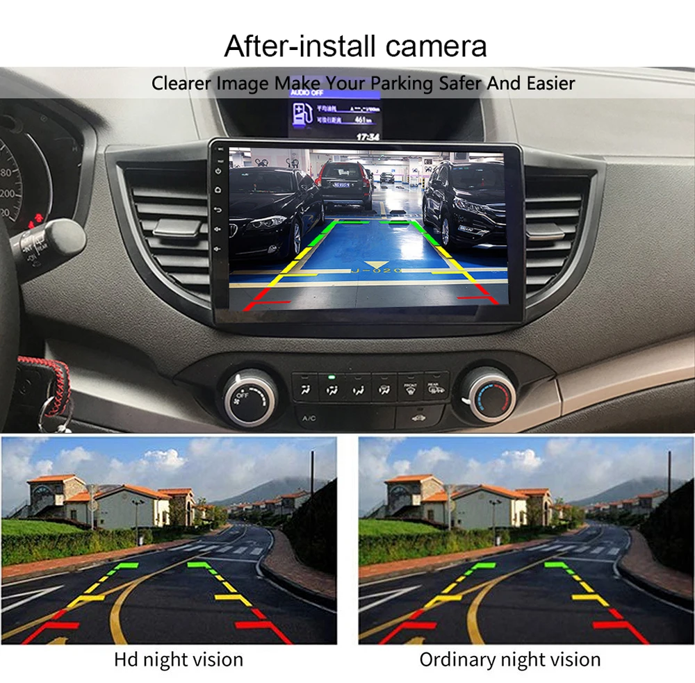 

EzZHA Fisheye Wide Angle Car Rear View Reverse Backup Parking Camera HD CCD For Honda Spirior 2009 2010 2011 2012 Night Vision