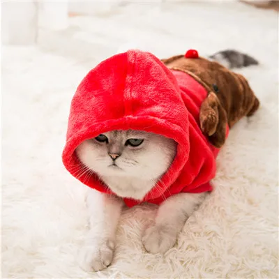 Hipidog супер мягкая теплая зимняя одежда для собак, худи для домашних животных Прямая поставка - Цвет: Red