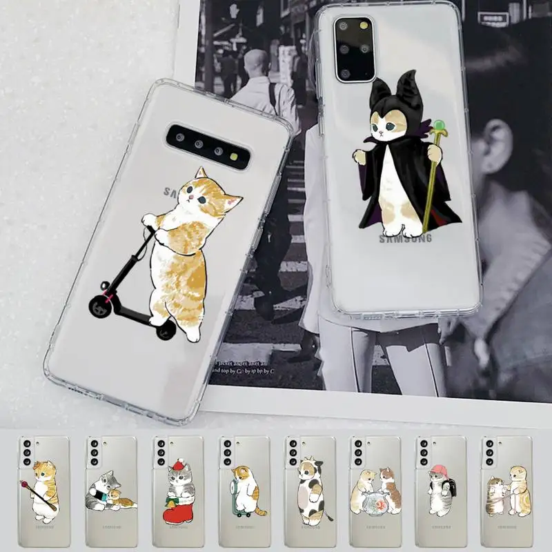 

Funny Cartoon Cat Phone Case For Samsung A 10 20 30 50s 70 51 52 71 4g 12 31 21 31 S 20 21 plus Ultra