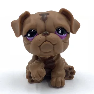 LPS кошка, маленькие питомцы, игрушки, бульдог, собака 881 бронв, собака с розовыми глазами, старая оригинальная модель, игрушка для детей, подарок на Рождество