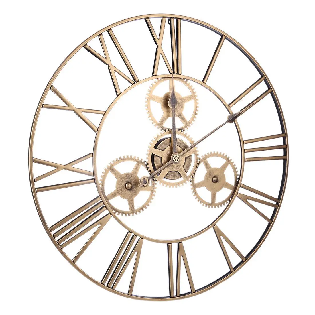 

Vintage Large Wall Clock Rustic Decorative Luxury Art Big Gear Handmade 3D Retro Oversized wall clock For Office Home Decor