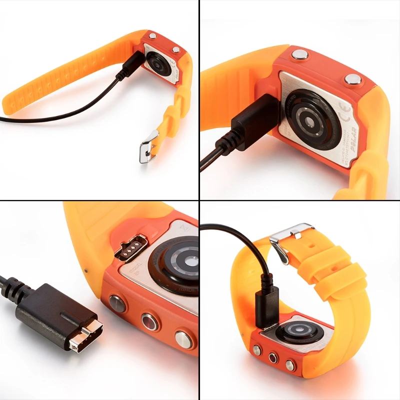 Черный 1 м USB зарядный кабель шнур Быстрая зарядка линия для Polar M430 бег часы Прямая