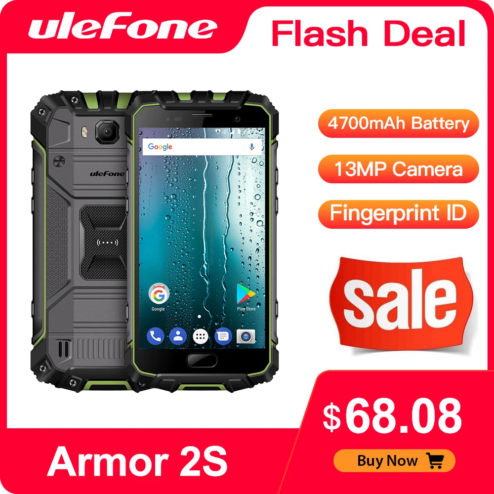 Ulefone Armor 2S Водонепроницаемый IP68 NFC мобильный телефон 5 0 &quotFHD MTK6737T четырехъядерный