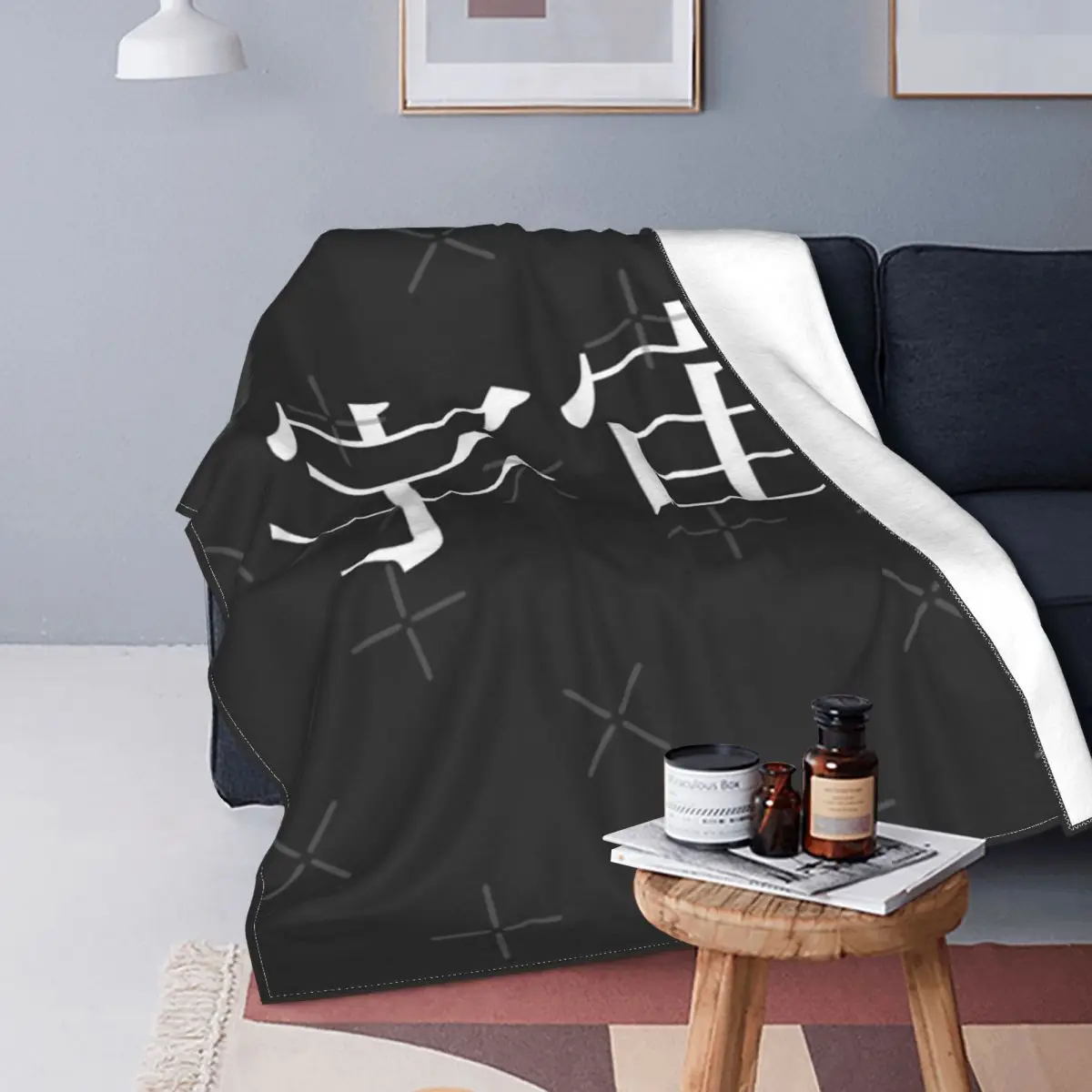 

Универсальная Manta universal Kanji, colcha para cama, sofra a cuadros, manta double de Anime, toalla de playa de lujo