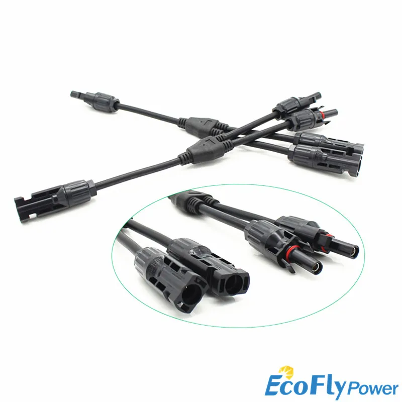 

MC4 solar photovoltaic Panel Adaptor Cable connector Y type/T type five way plug Parallel connection of battery plate assembly