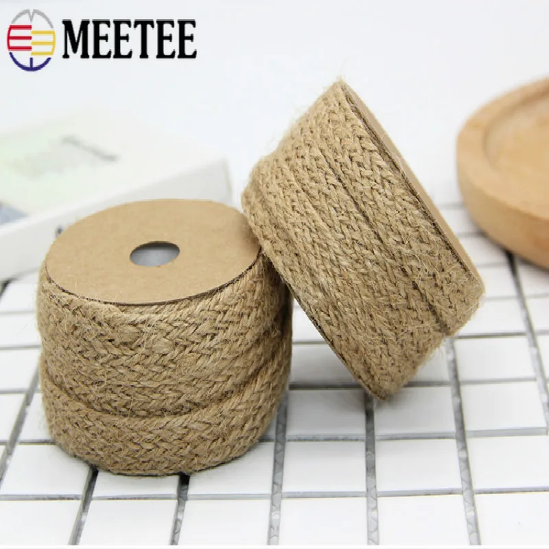 Meetee 10 м 8-15 мм тканый пояс пеньковые шнуры ручная работа хлопковая веревка