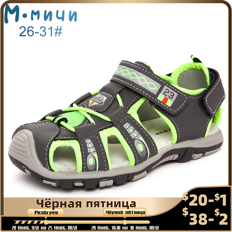 

MMnun 3=2 Orthopedic Kids Shoes Boys Sandals Kids Sandals Boys Toddler Sandals 2019 Beach Kids Shoes Closed Toe Size 26-31 ML129