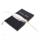 Набор из блокнота аниме Death Note, студенческий дневник из кожи, перо и колье, Подарочный блокнот, книга