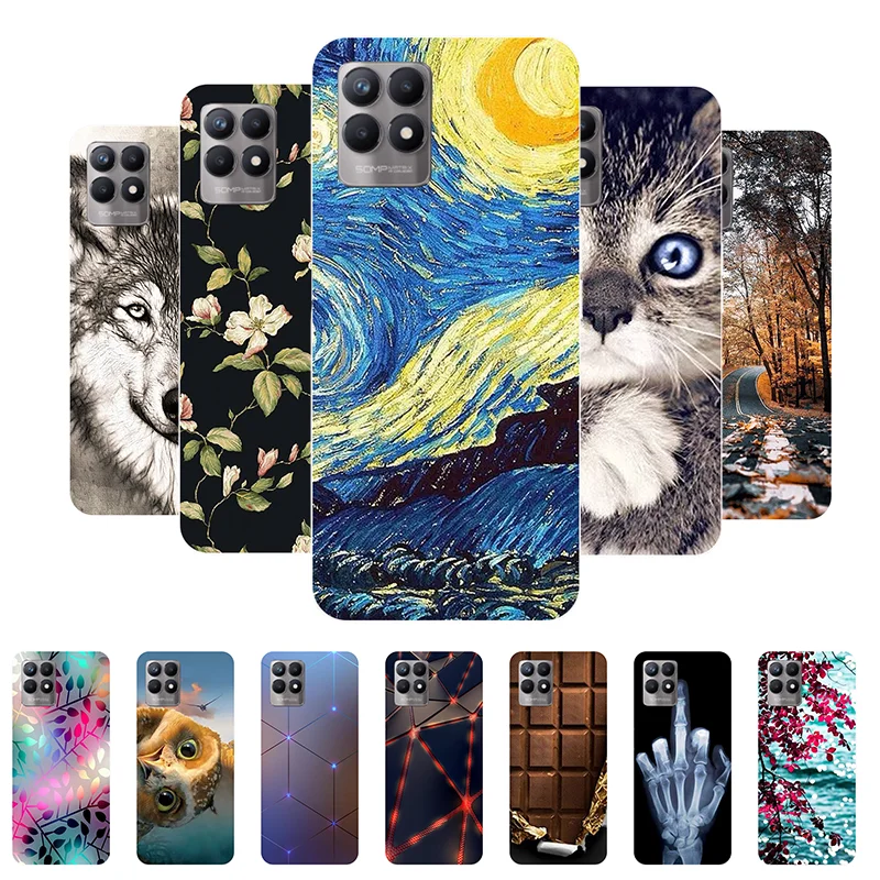 

Case For Realme 8i Case RMX3151 TPU Soft Silicone Case For Realme 8i Global Version Back Cover for Realme8i 8 i Case Painted