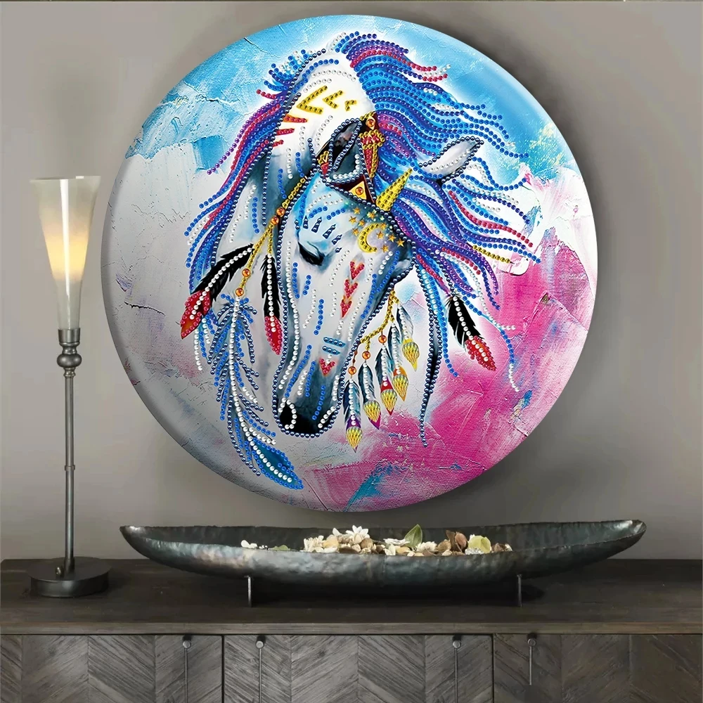 

5D DIY Full Drill Diamond Painting Round Shape Rhinestone Diamond Mosaic Embroidery Cross Stitch Needlework Craft Home Decoratio