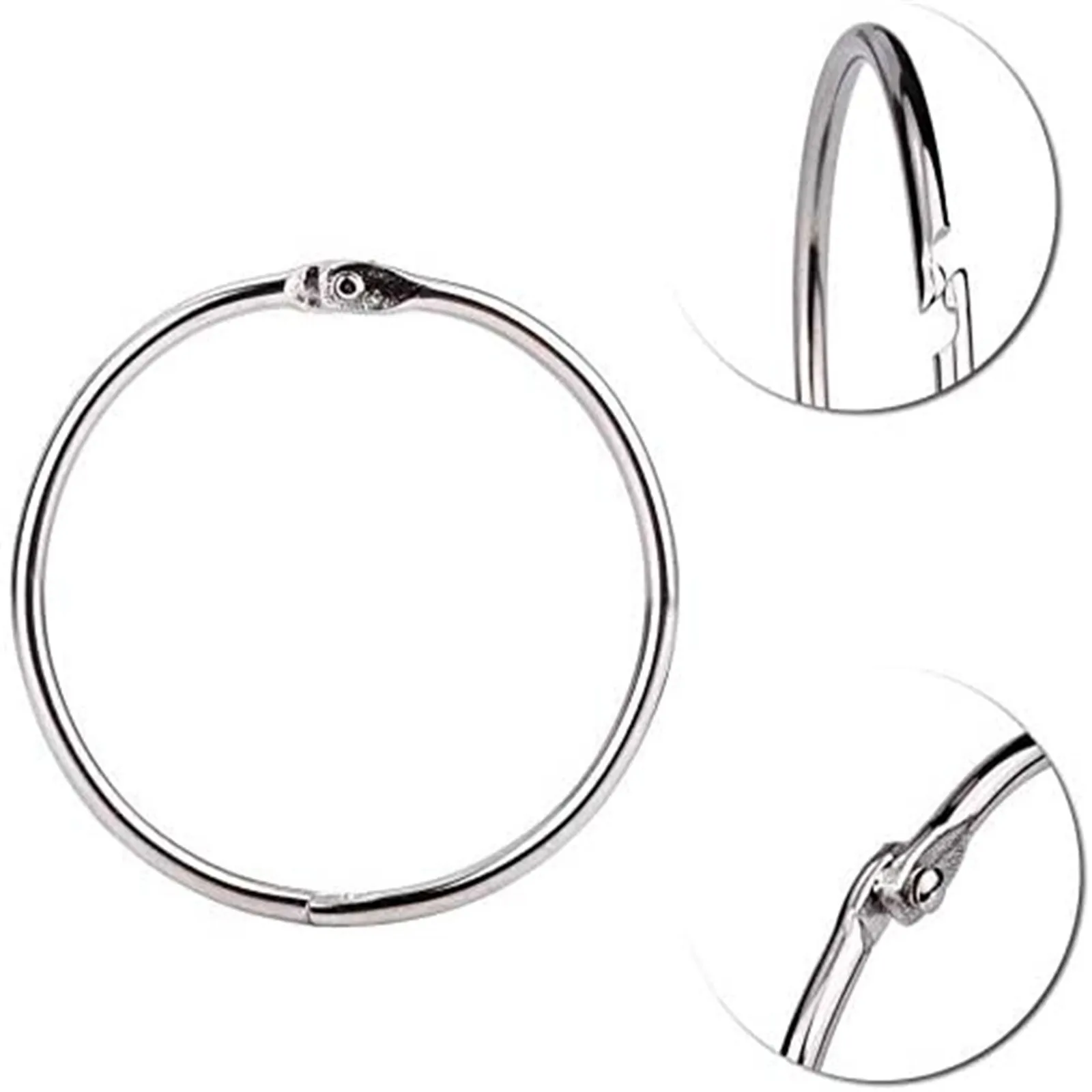 High Quality 30Pcs Metal Ring Binder 15 - 80mm DIY Albums Loose-leaf Book Hoops Opening Office Binding Supplie Photo Album | Дом и сад