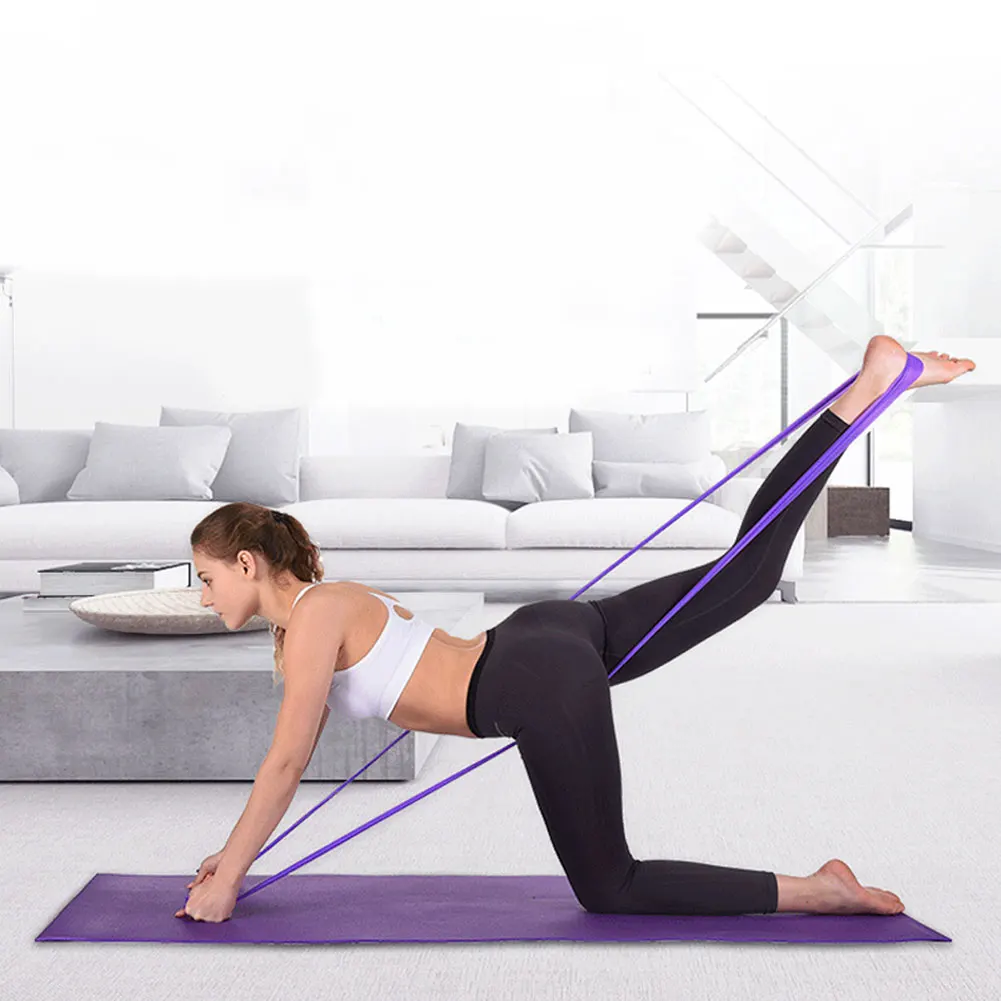 Yoga Tension Fitness Equipment Band Elastic Strength Train Resistance TPE Strap Athletic Bands expander | Спорт и развлечения