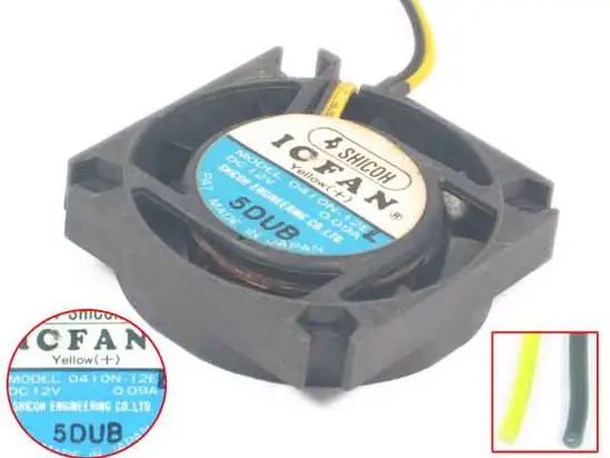 

ICFAN 0410N-12E DC 12V 0.09A 40x40x10mm 2-wire Server Cooling Fan