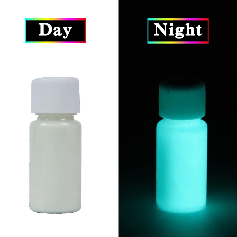Флуоресцентная краска для украшения ногтей бирюза светится в темноте 20 г| |