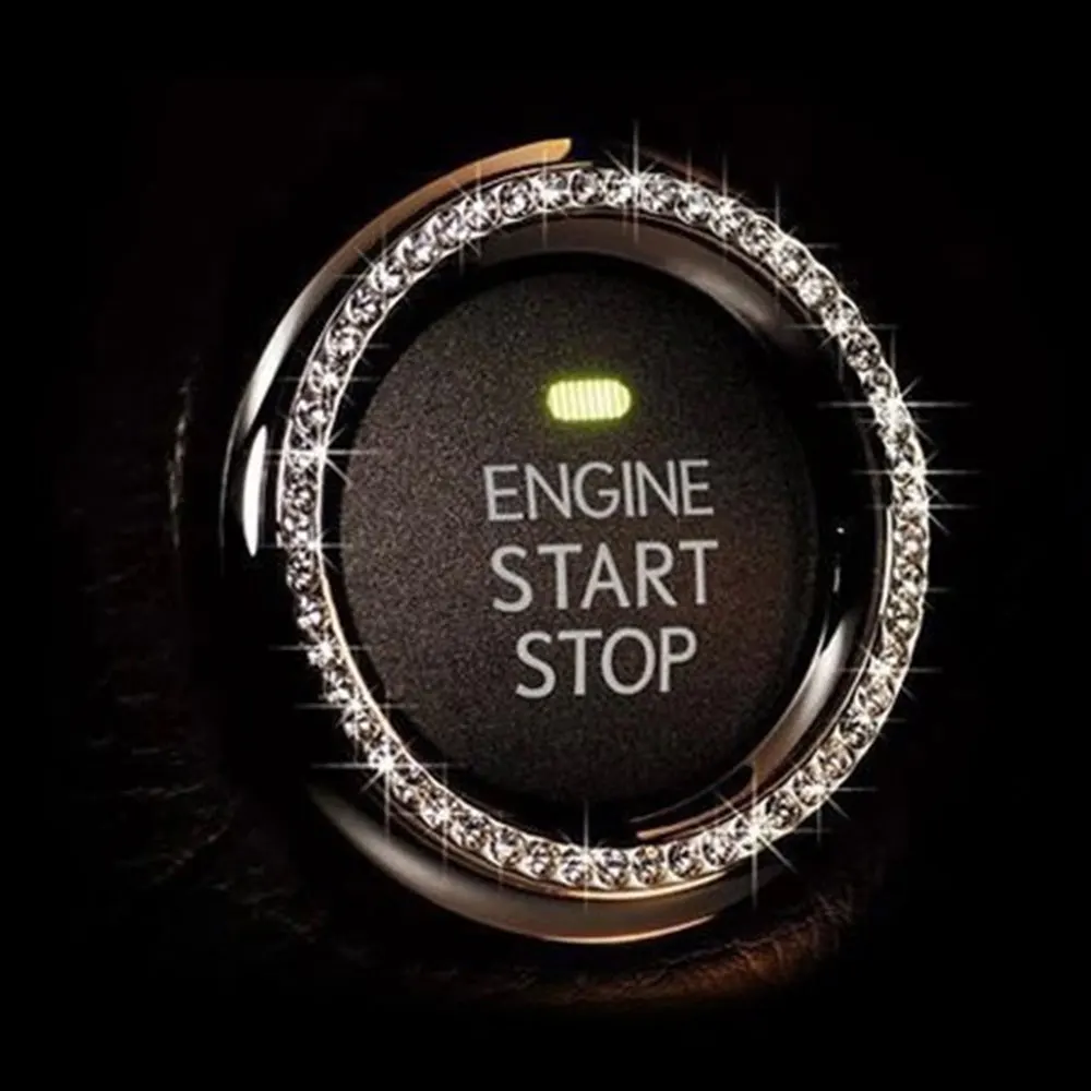 Хрустальный автомобильный двигатель старт Стоп ключ зажигания для volkswagen golf audi a4