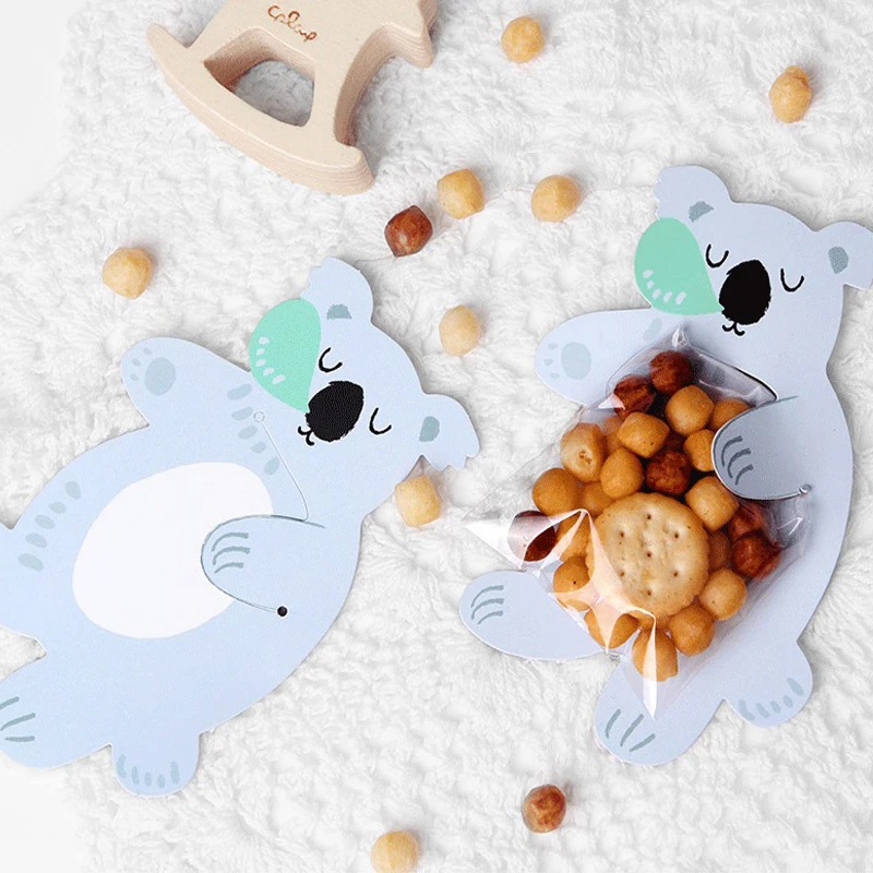 10pcs Cute Animal Candy Bag Cookie Gift Packaging Bags Birthday Decorations Kids Party Favors for Biscuits Snack Sweets Package | Дом и сад