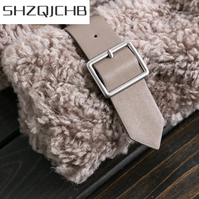 

JCHB 2021 Winter Sheep Shearing Motorcycle Bikers Jacket Mens Real Fur Natural Wool Cashmere Coat Fashion Casual Men Outerwear S