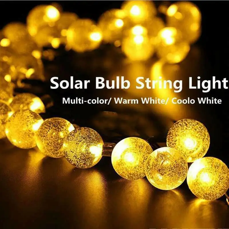 Гирлянда с хрустальными шарами на солнечной батарее | Освещение