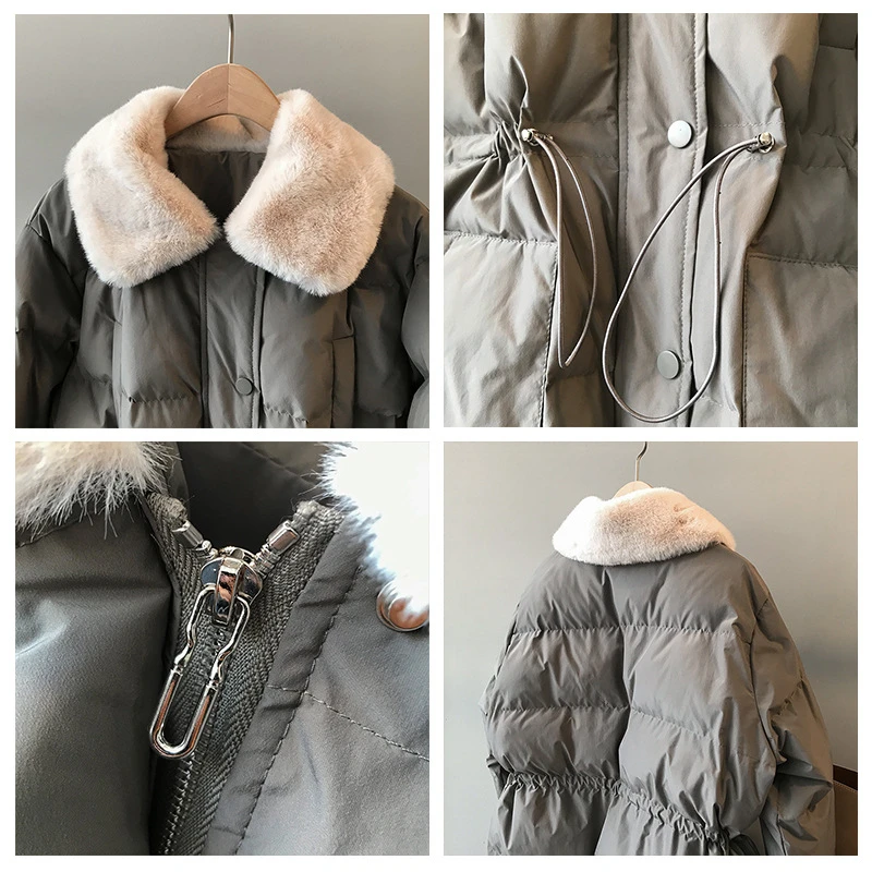 

Women Long Jacket Covered Button 2020 Winter Jacket Coat Fashion Autumn Solid Warm Casual Padded Female Coat Women M126