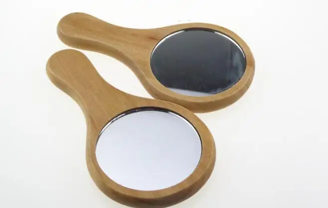 Новинка зеркало из натурального дерева деревянное ручное винтажное портативное