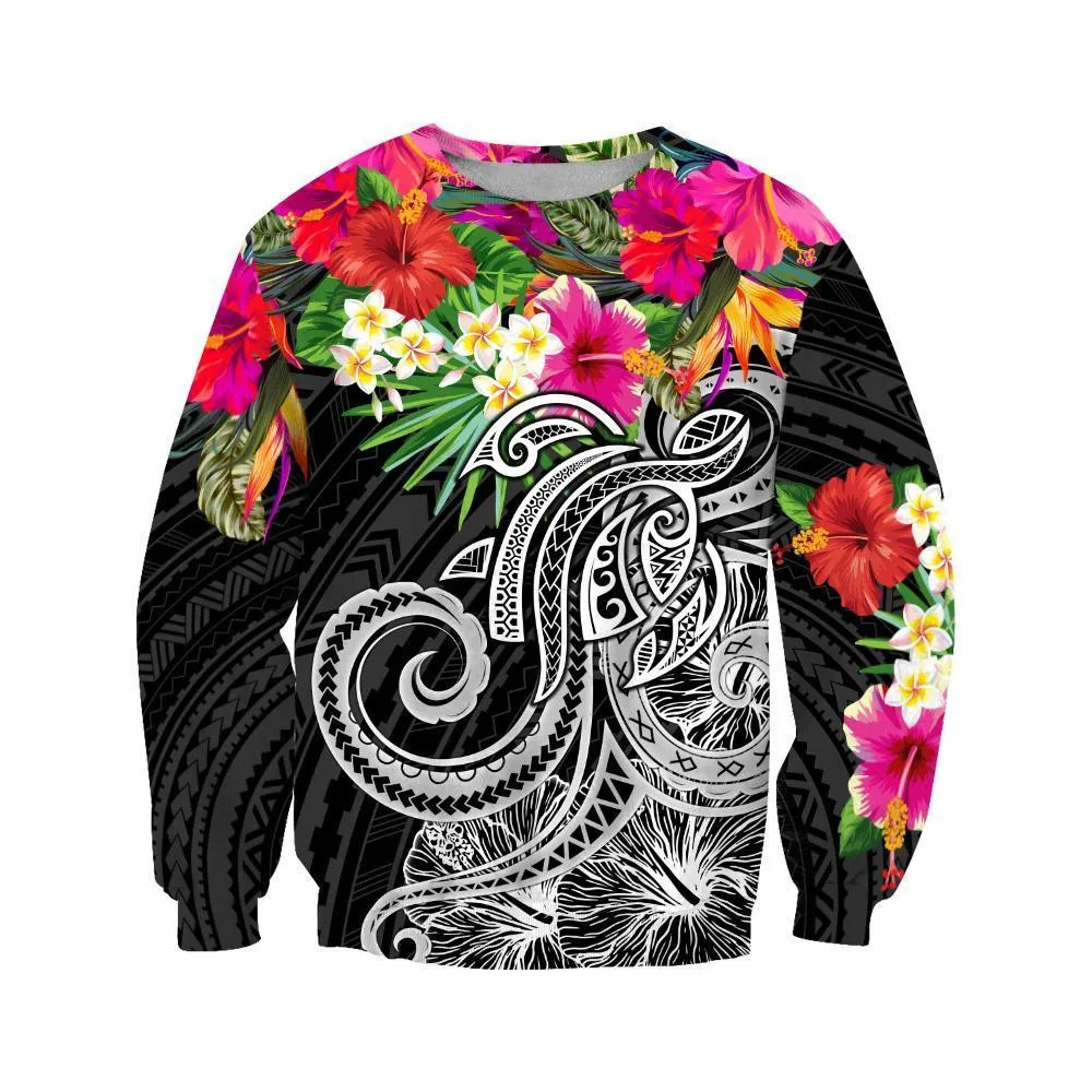 

CLOOCL Splicing Men Sweatshirt 3D Graphic Pohnpei Polynesian Tribe Tattoo Floral Print Sweatshirts Casual Harajuku Men Clothing