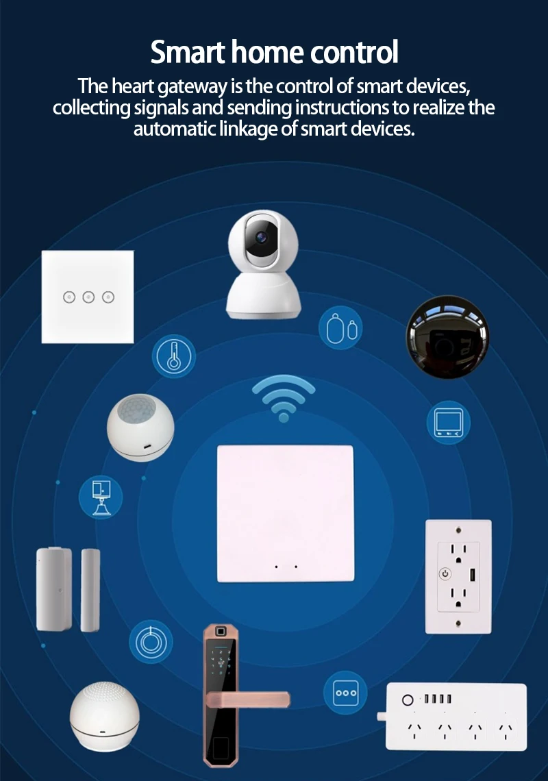 

Tuya ZigBee 3.0 Smart Hub Wireless Gateway Bridge Smart Home App Remote Control Support Voice Control Intelligent Device Share