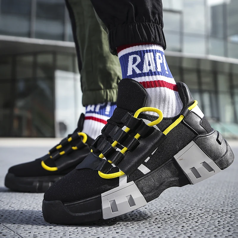 Кроссовки мужские уличные высокие кроссовки модные удобные сетчатые дышащая