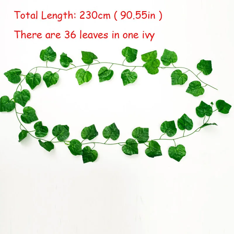 Зелёная искусственная винная лоза 230 см