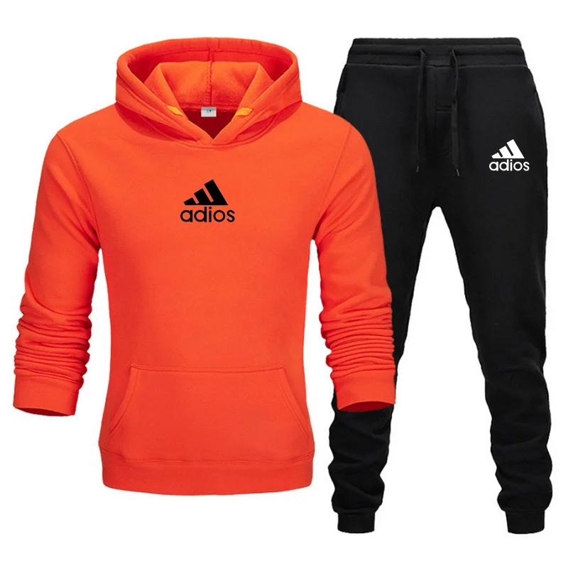 

New Brand Men Clothing Sets Casual Tracksuit 2 Piece Sets Hoodies+Pants Men's Sweater Set Sports Suit Streetswear Jackets S-3XL