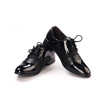 italian dress brown black leather shoes men classic big size 38 48 formal shoe cheap lace up office leather shoe for men oxfords