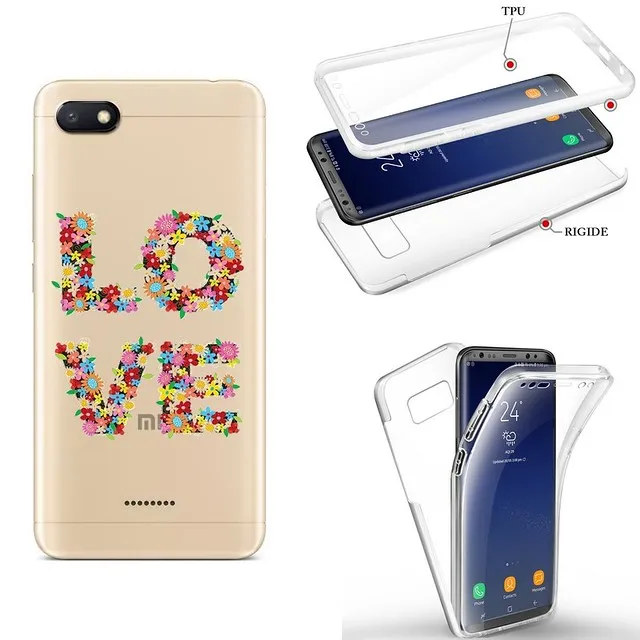 Чехол Redmi 6A полная Любовь цветок мульти прозрачный|Бамперы| |