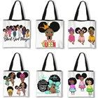 Сумка женская черная с принтом, модный саквояж для покупок в африканском стиле, сумочка на плечо для отдыха и путешествий, Подарочный тоут