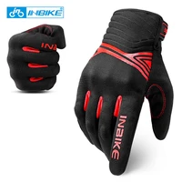 inbike shockproof cycling gloves breathable riding mtb bike bicycle gloves men full finger touch screen motorcycle sport gloves