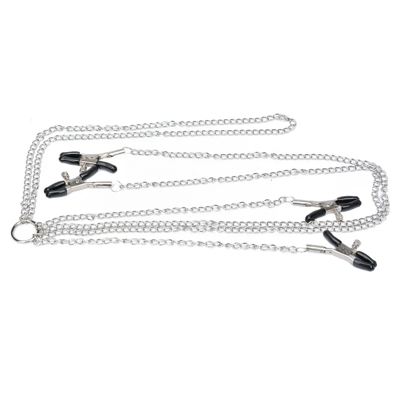 Забавный ниппель из нержавеющей стали зажим клитора клипса цепи для взрослых